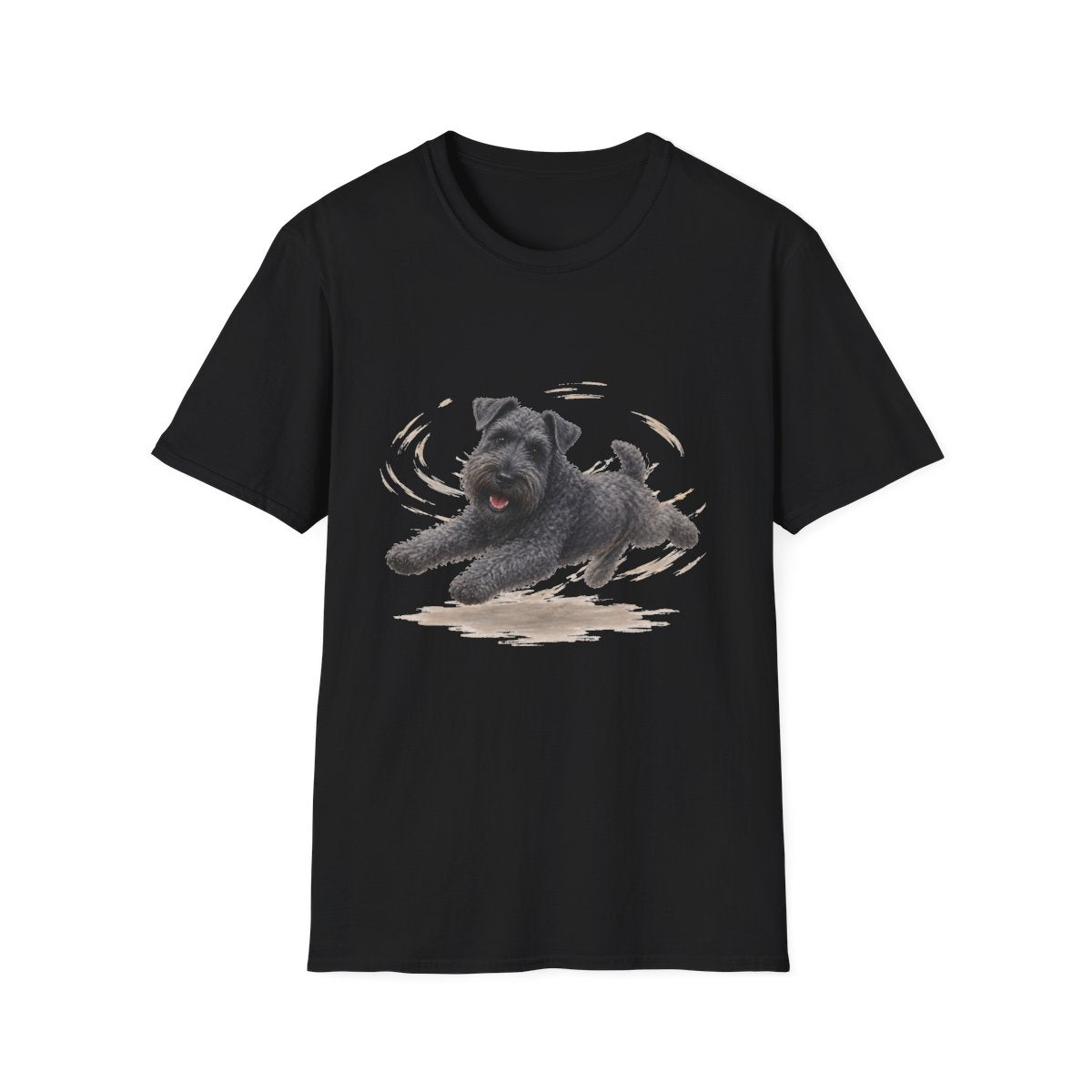 Kerry Blue Terrier Certified Zoomies Champion Tee - Black