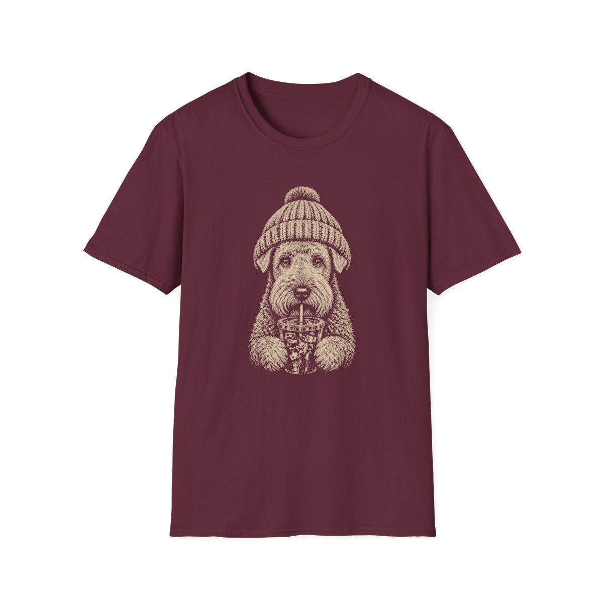 Kerry Blue Terrier Cold Brew Tee - Maroon