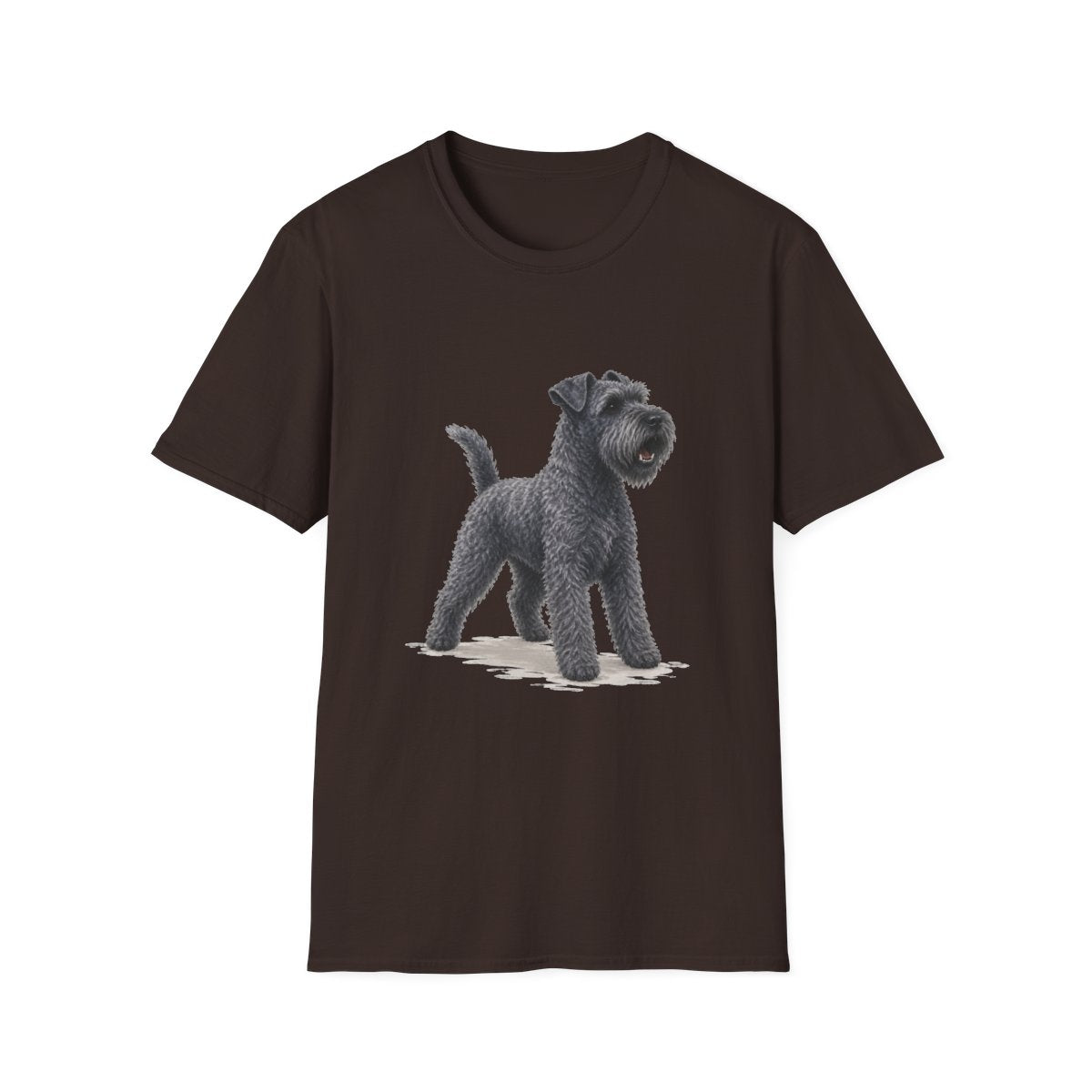 Kerry Blue Terrier Head Of Security Tee - Dark Chocolate