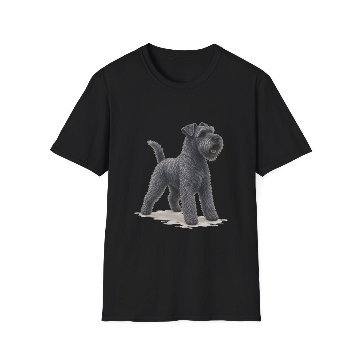 Kerry Blue Terrier Head Of Security Tee - Black