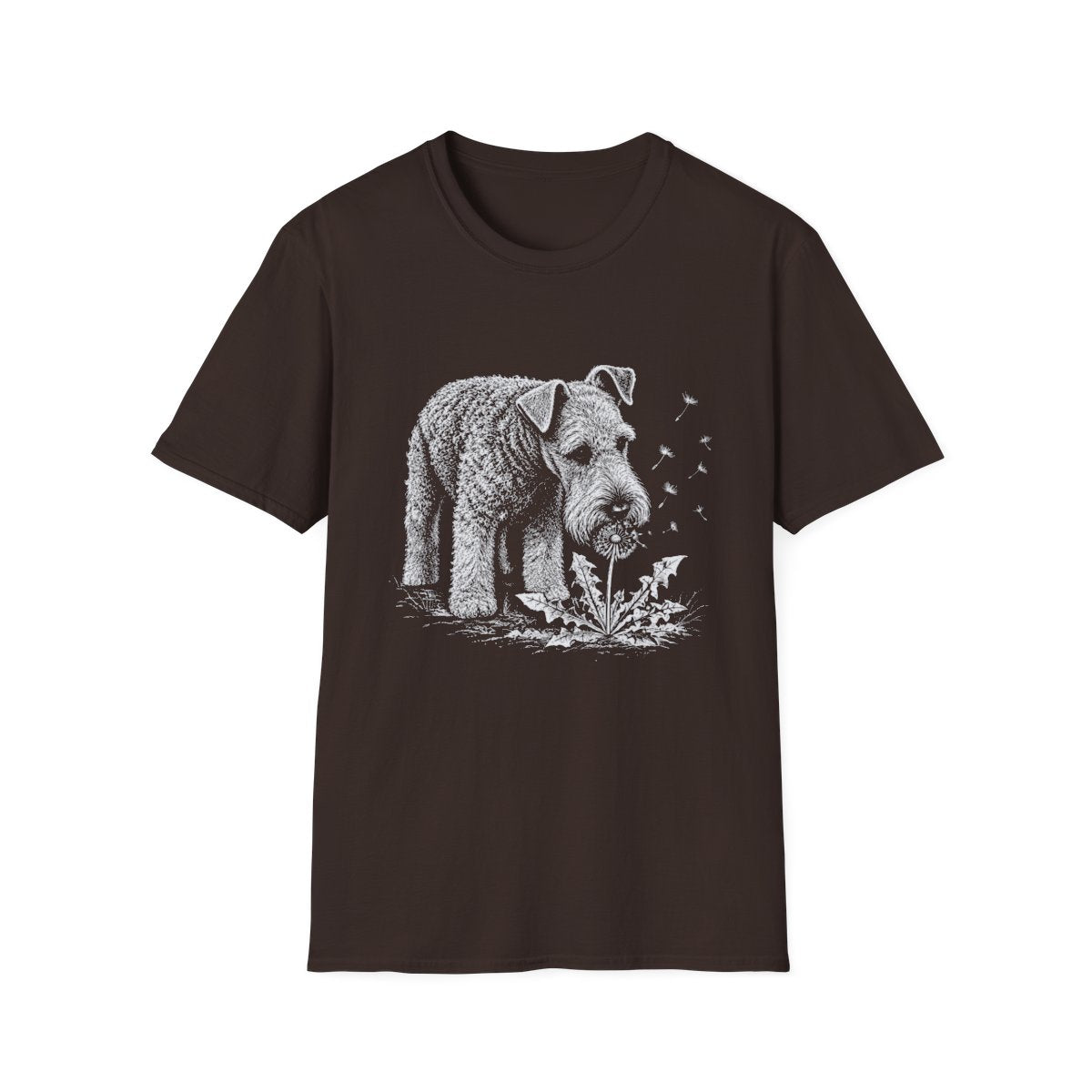 Kerry Blue Terrier Make A Wish Tee - Dark Chocolate