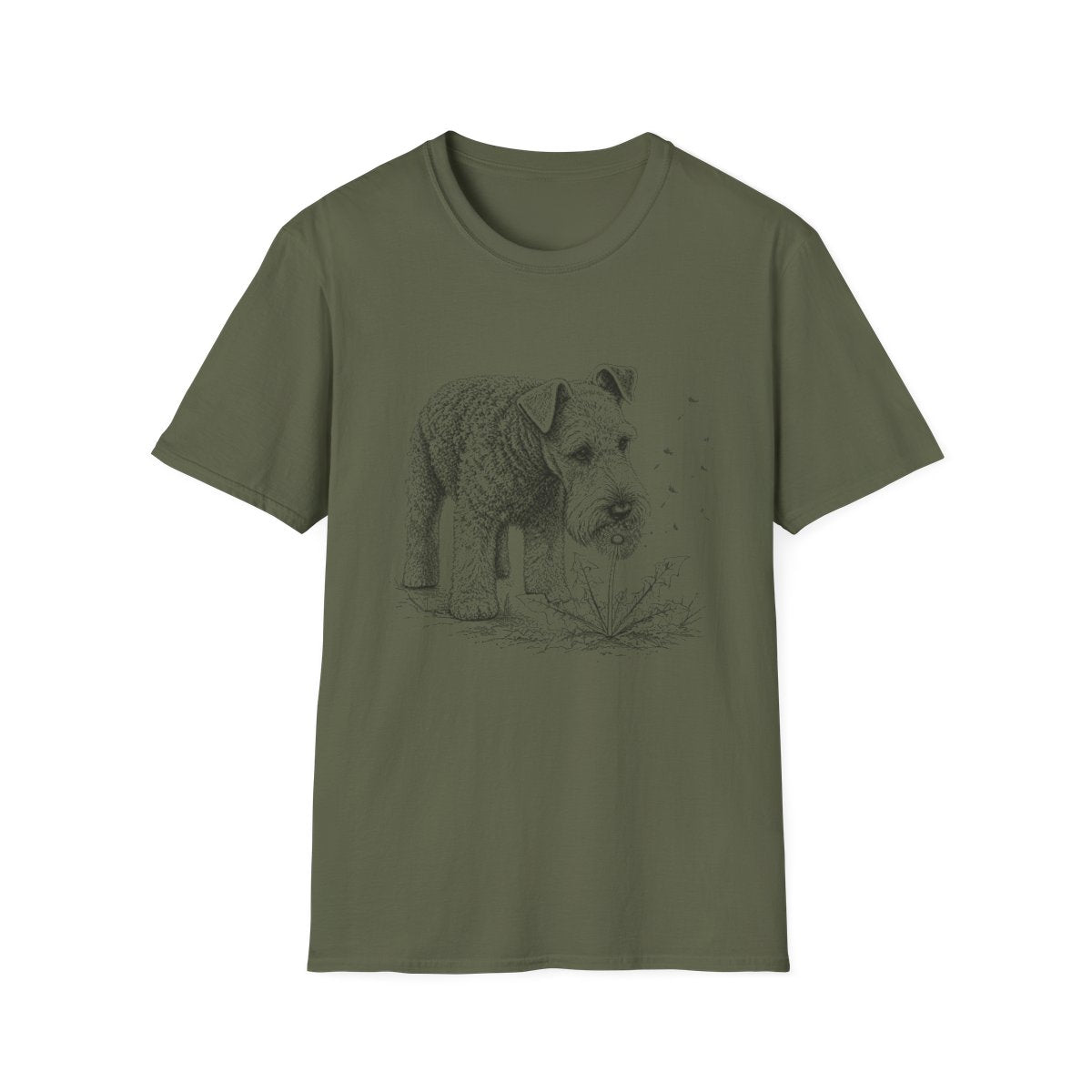 Kerry Blue Terrier Make A Wish Tee - Military Green