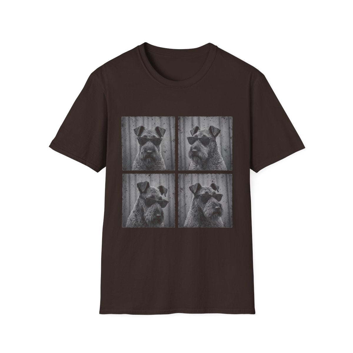 Kerry Blue Terrier Photo Booth Tee - Dark Chocolate