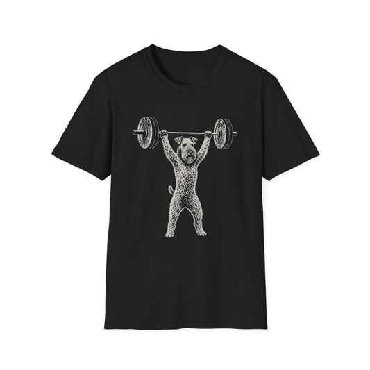 Kerry Blue Terrier Powerlifting Tee - Black