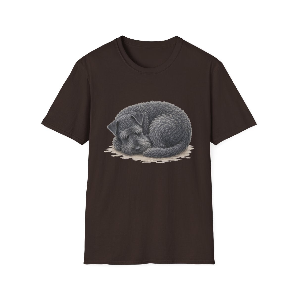 Kerry Blue Terrier Rest At Last Tee - Dark Chocolate