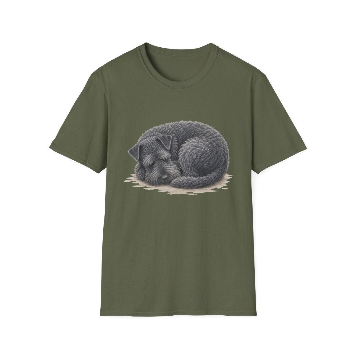 Kerry Blue Terrier Rest At Last Tee - Military Green