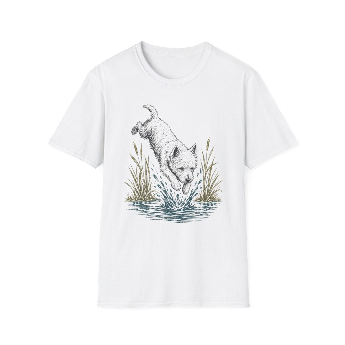 Lake Dive Westie Tee - White
