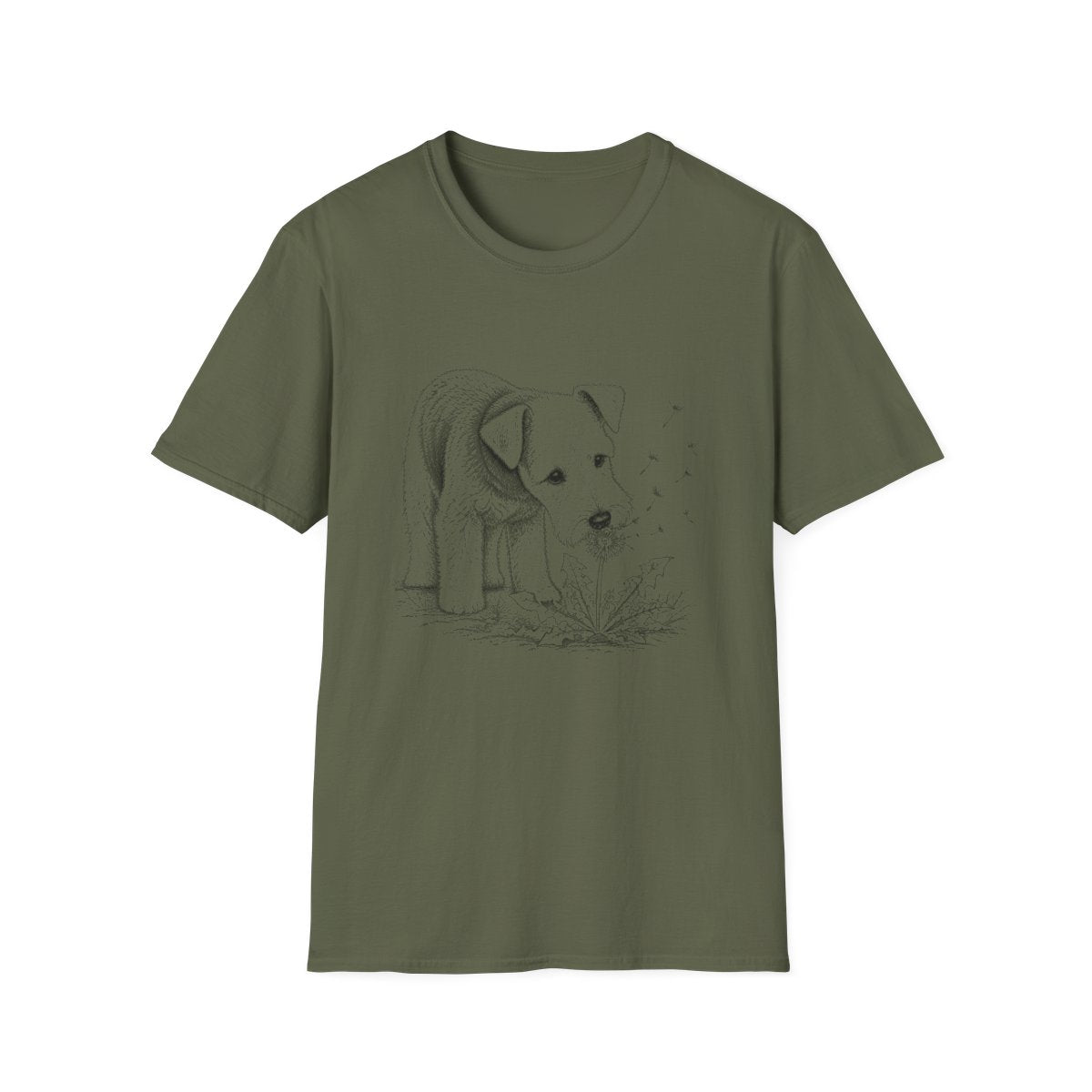 Lakeland Terrier Make A Wish Tee - Military Green