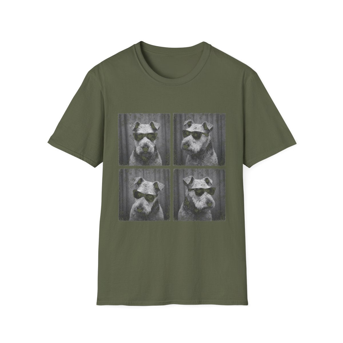 Lakeland Terrier Photo Booth Tee - Military Green