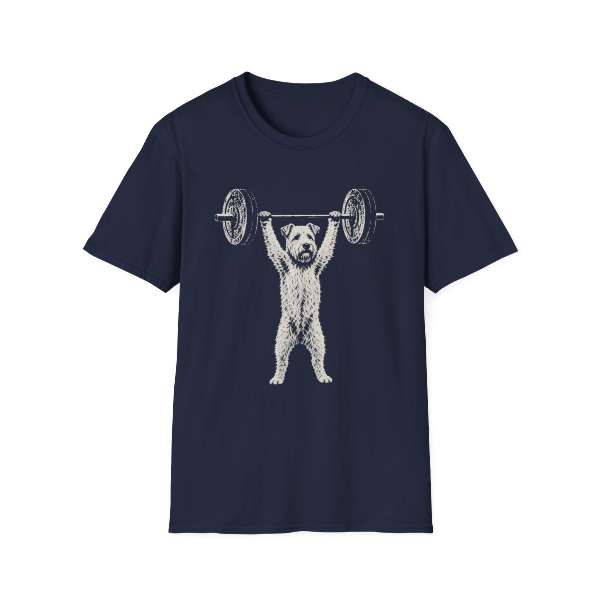 Lakeland Terrier Powerlifting Tee - Navy