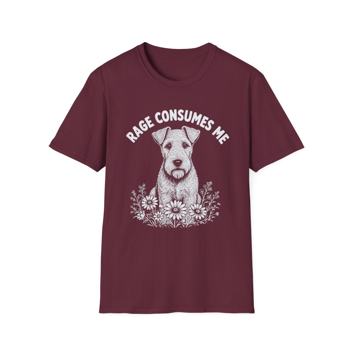 Lakeland Terrier Rage Consumes Me Tee - Maroon