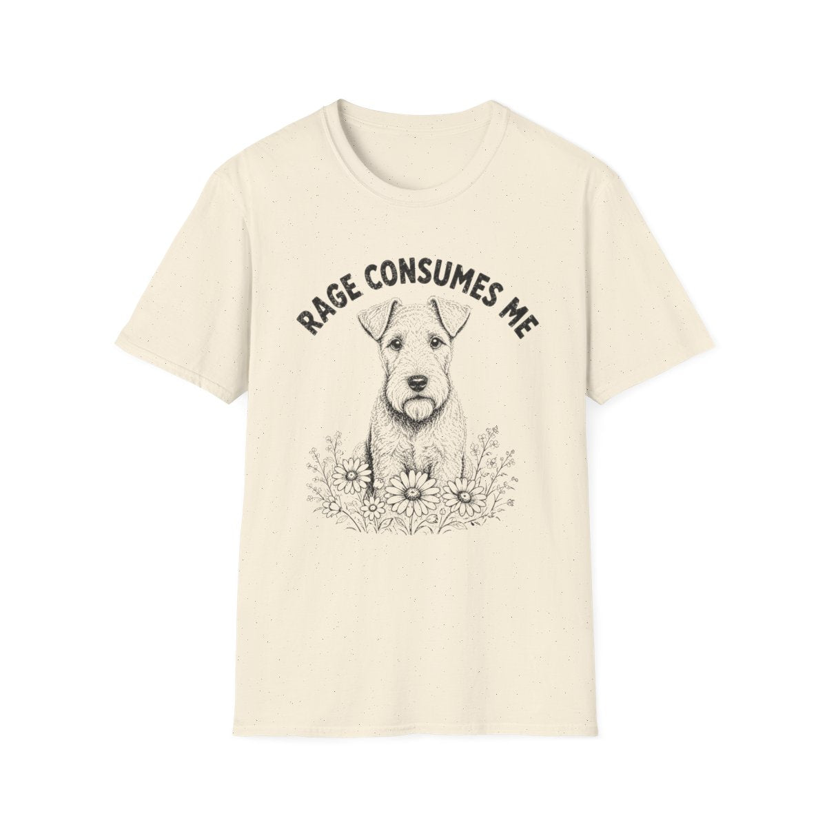 Lakeland Terrier Rage Consumes Me Tee - Natural