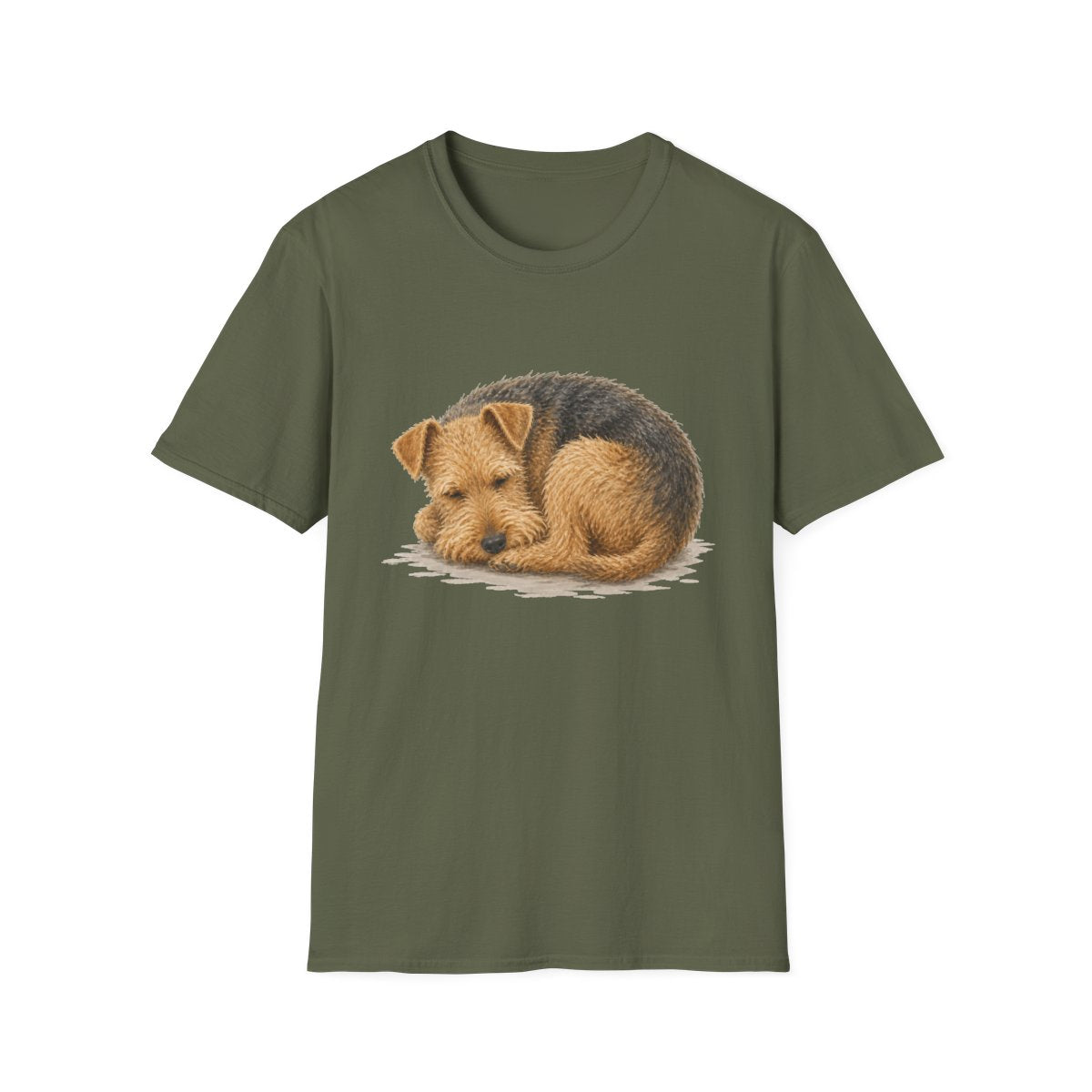 Lakeland Terrier Rest At Last Tee - Military Green