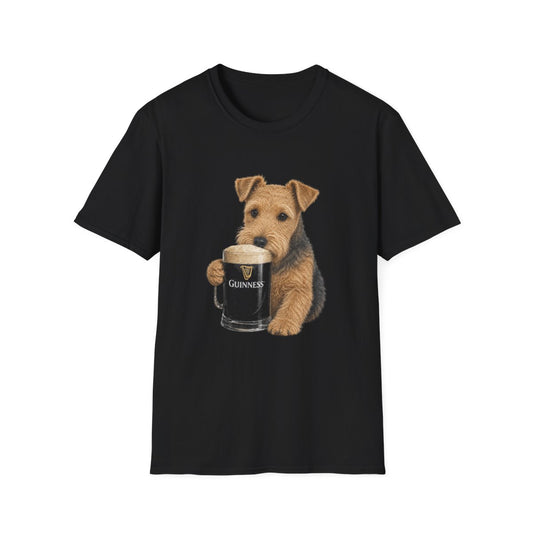 Lakeland Terrier With A Pint Tee - Black
