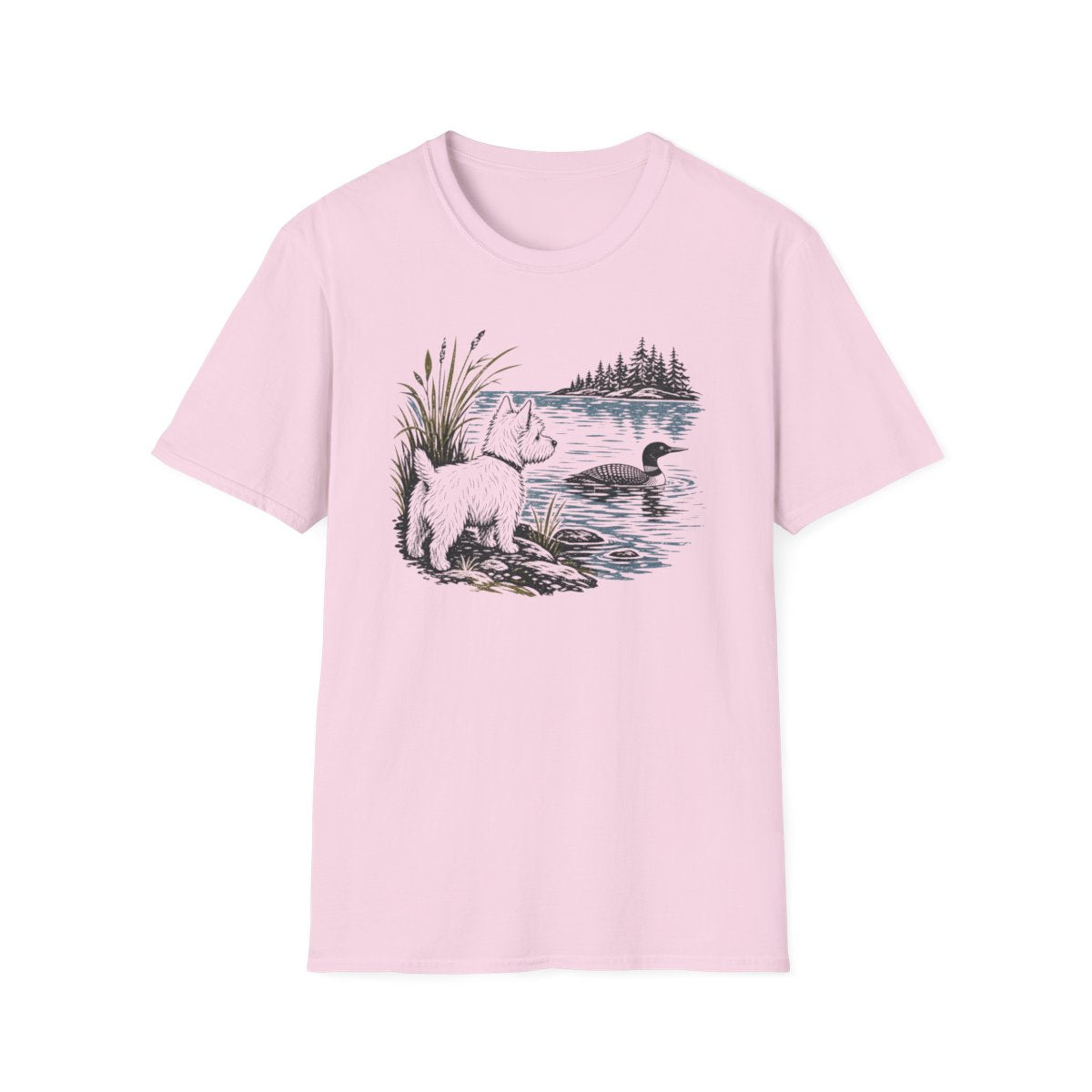 Lakeside Westie Tee - Light Pink