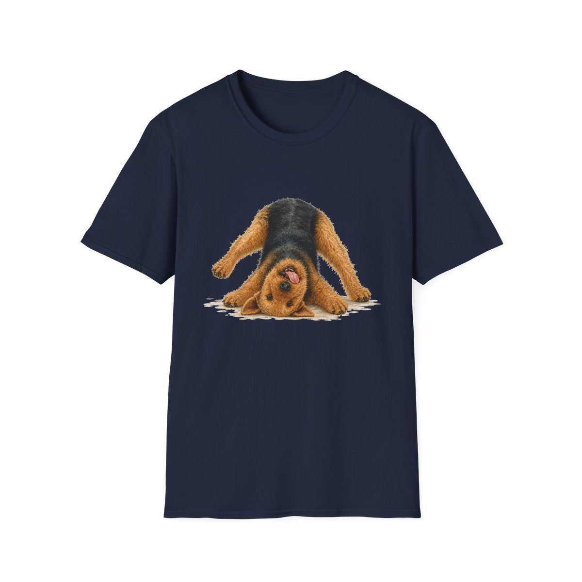 Living My Best Life Airedale Terrier Tee - Navy
