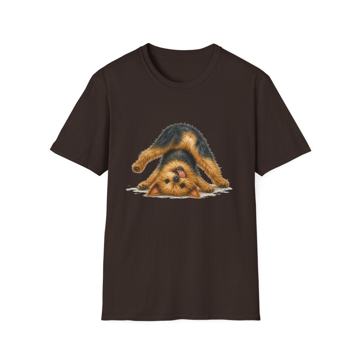Living My Best Life Australian Terrier Tee - Dark Chocolate