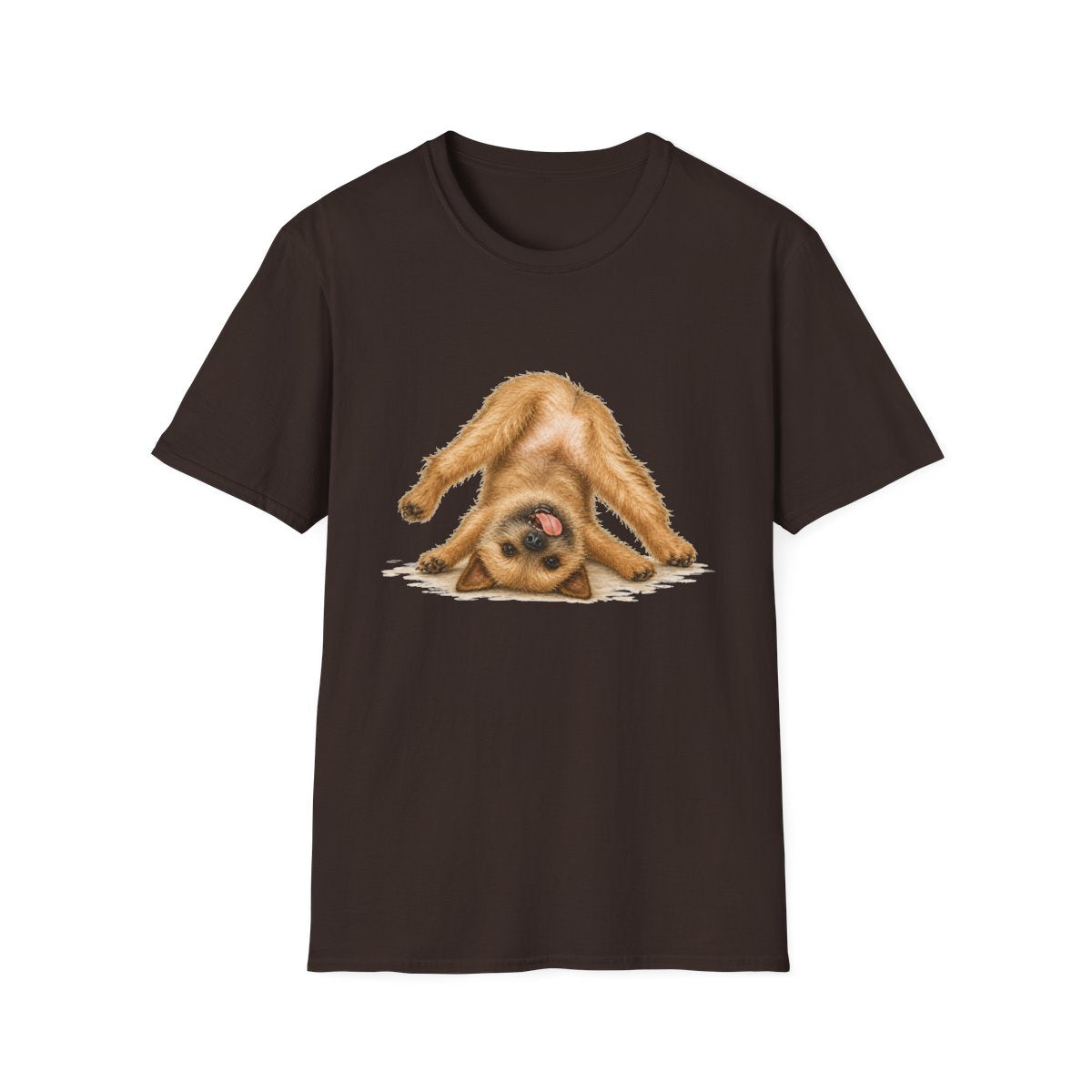 Living My Best Life Border Terrier Tee - Dark Chocolate