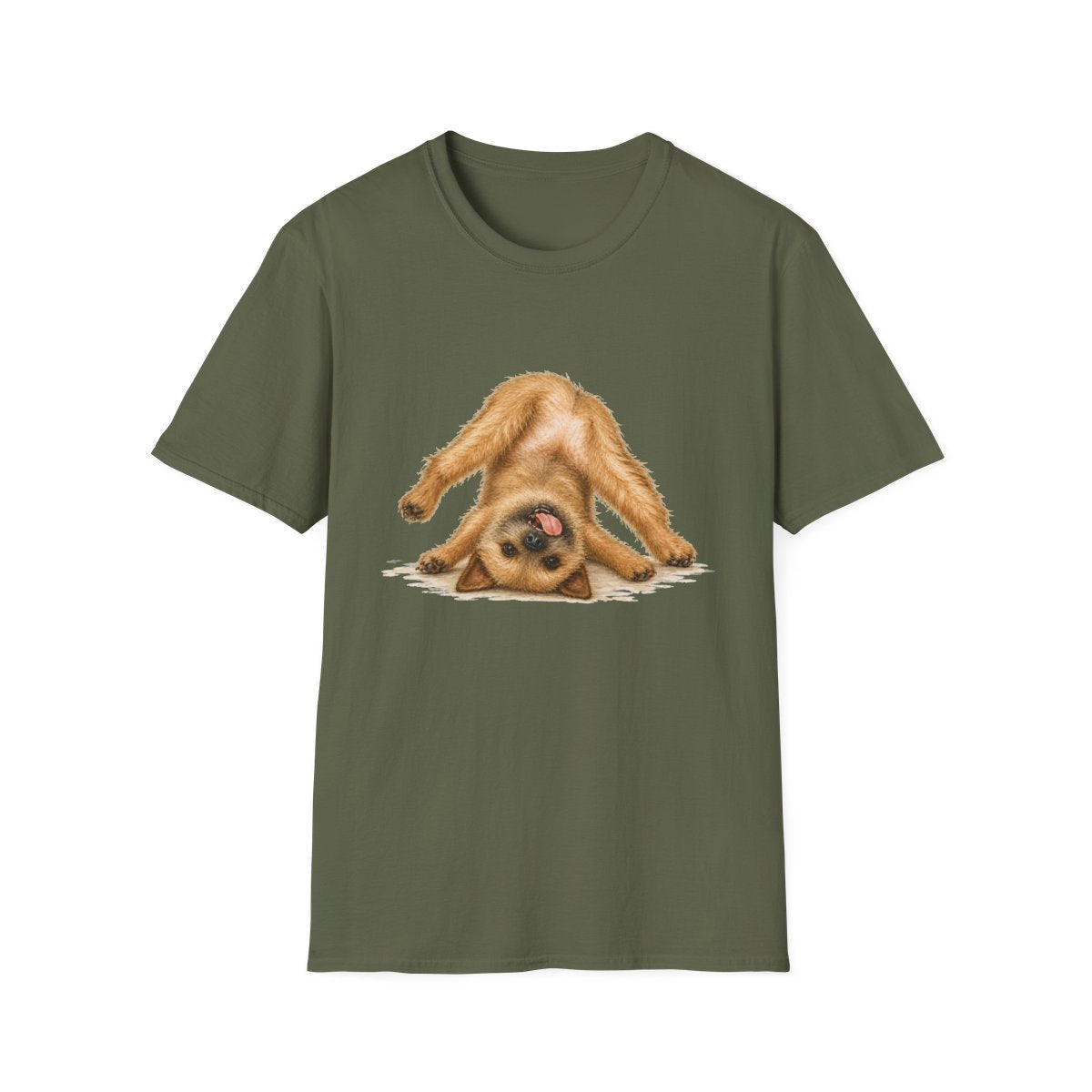 Living My Best Life Border Terrier Tee - Military Green