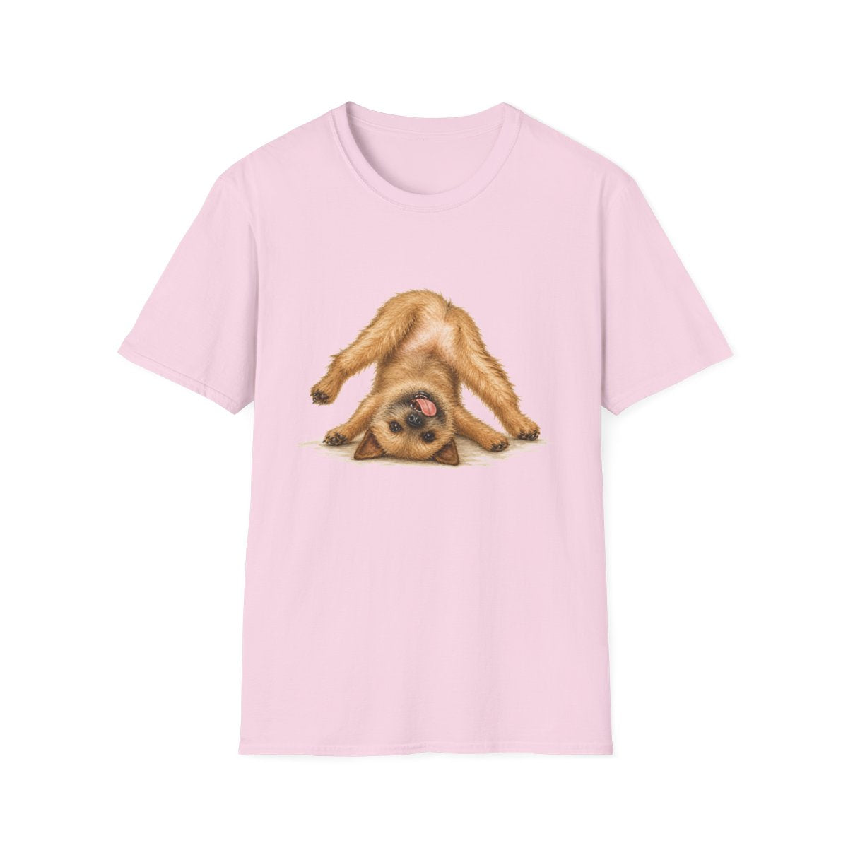 Living My Best Life Border Terrier Tee - Light Pink