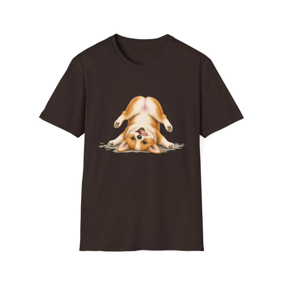 Living My Best Life Corgi Tee - Dark Chocolate