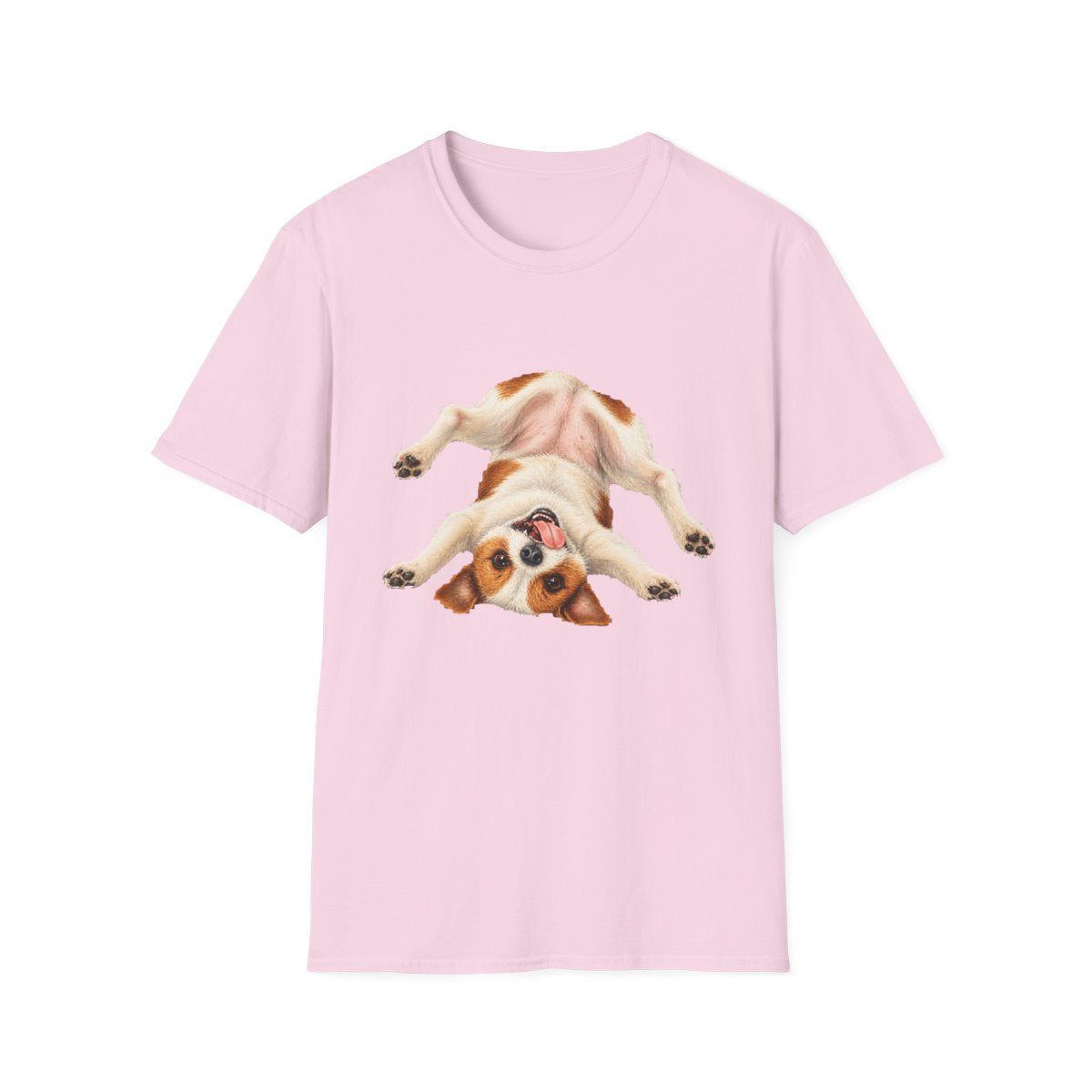 Living My Best Life Jack Russell Terrier Tee - Light Pink