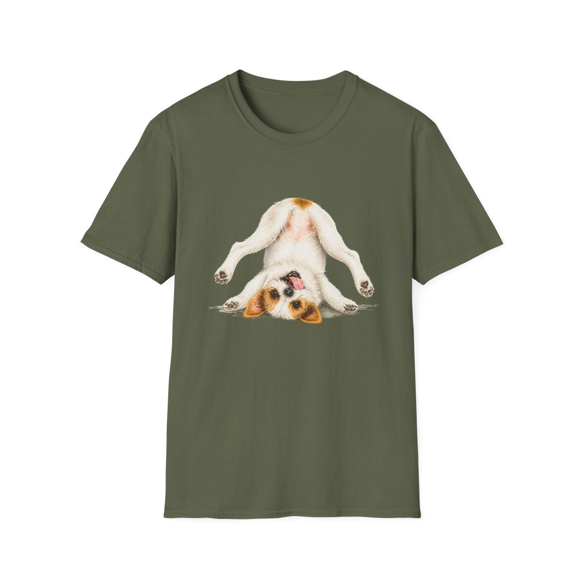Living My Best Life Parson Russell Terrier Tee - Military Green