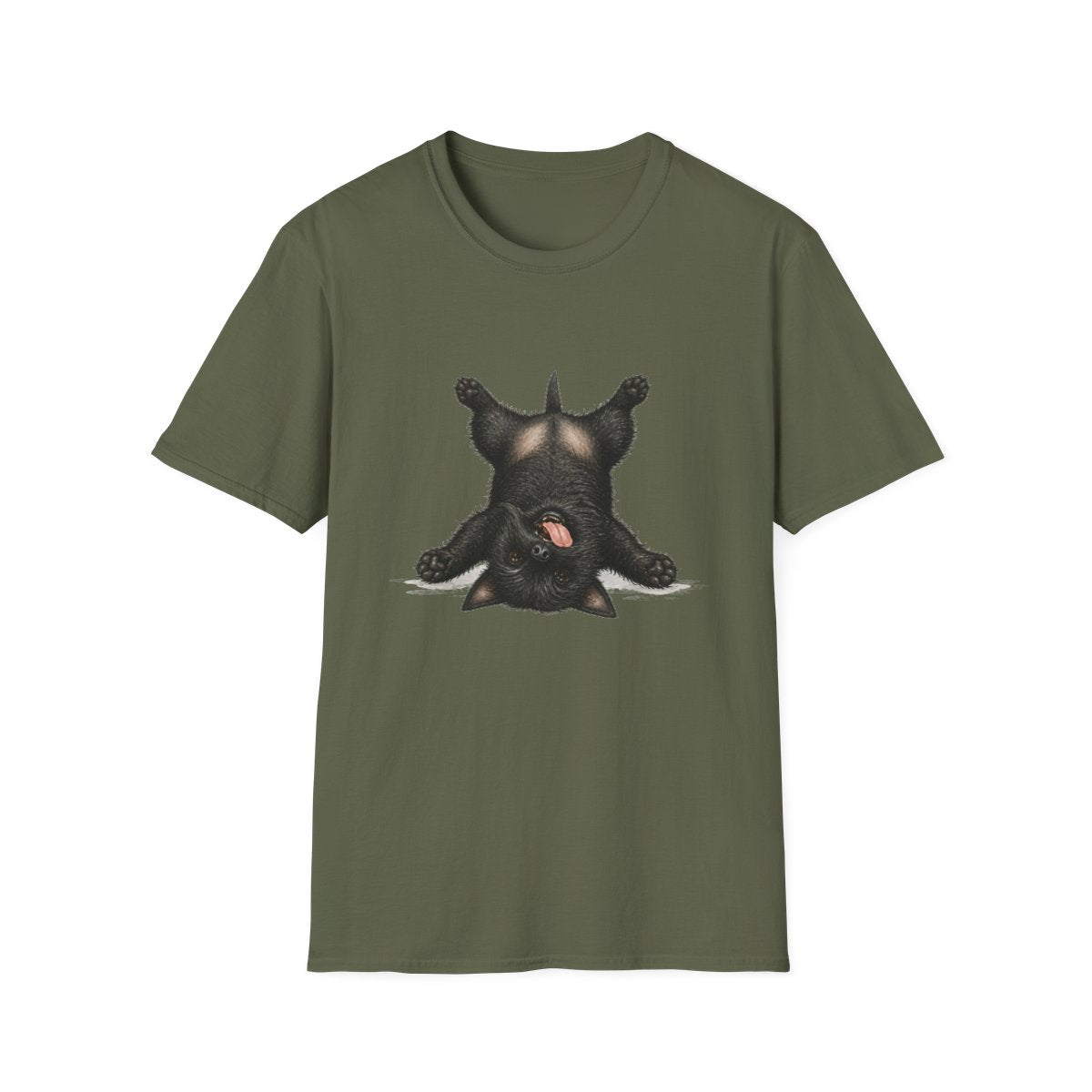 Living My Best Life Scottish Terrier Tee - Military Green