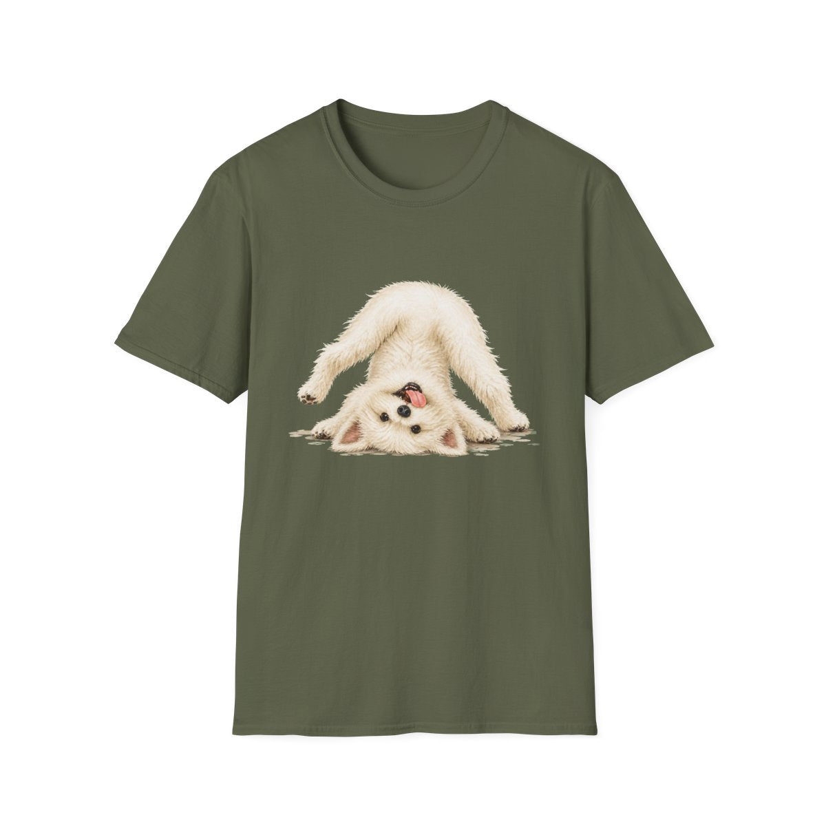 Living My Best Life Westie Tee - Military Green