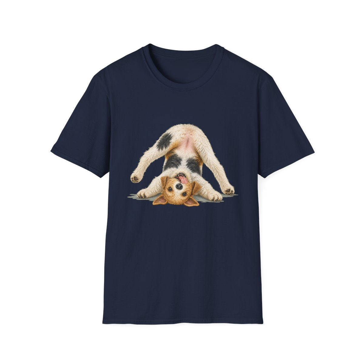 Living My Best Life Wire Fox Terrier Tee - Navy