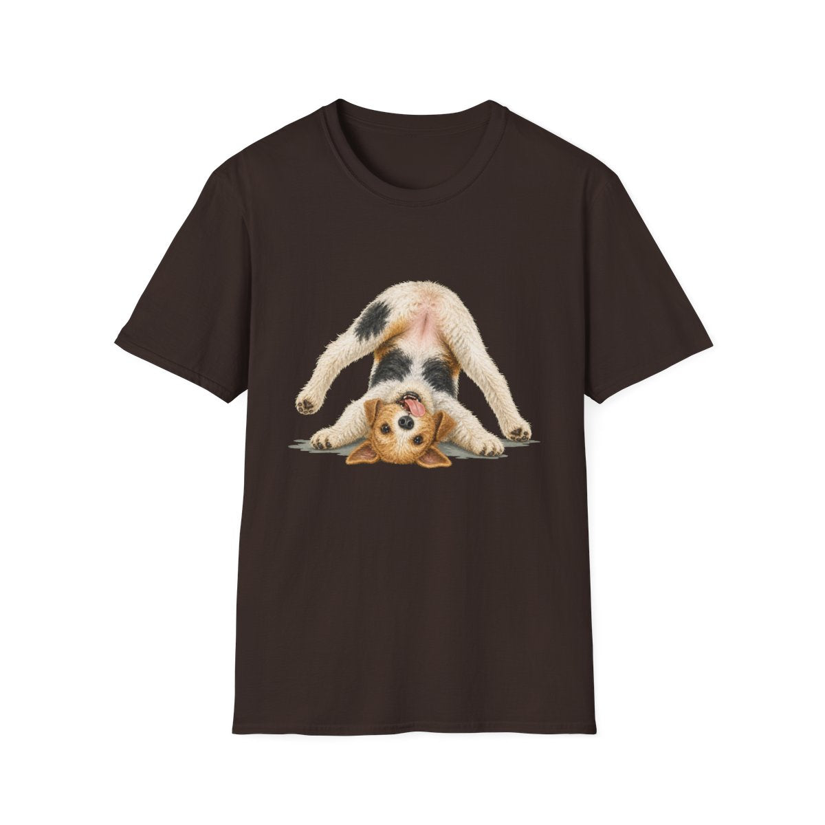 Living My Best Life Wire Fox Terrier Tee - Dark Chocolate