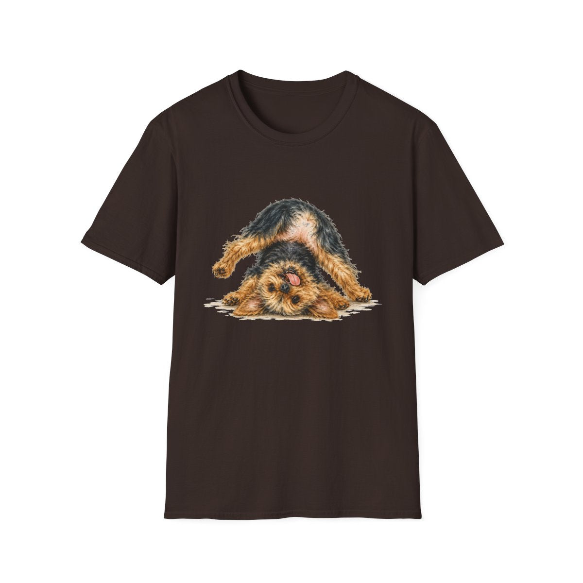 Living My Best Life Yorkie Tee - Dark Chocolate