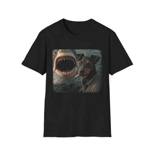 Manchester Terrier and Shark Tee - Black