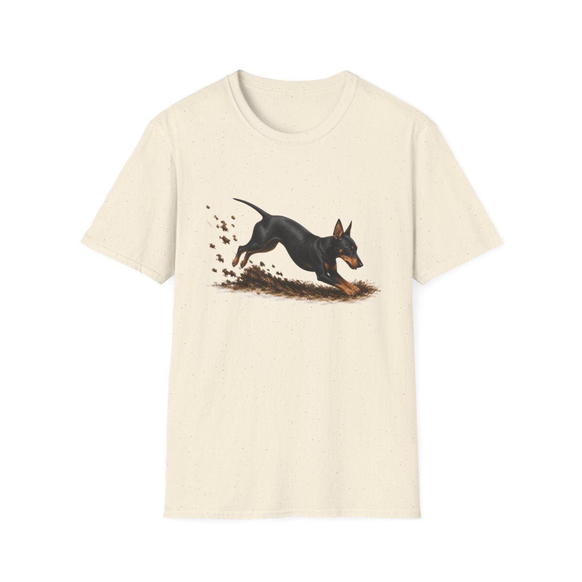Manchester Terrier Excavating Mode On Tee - Natural