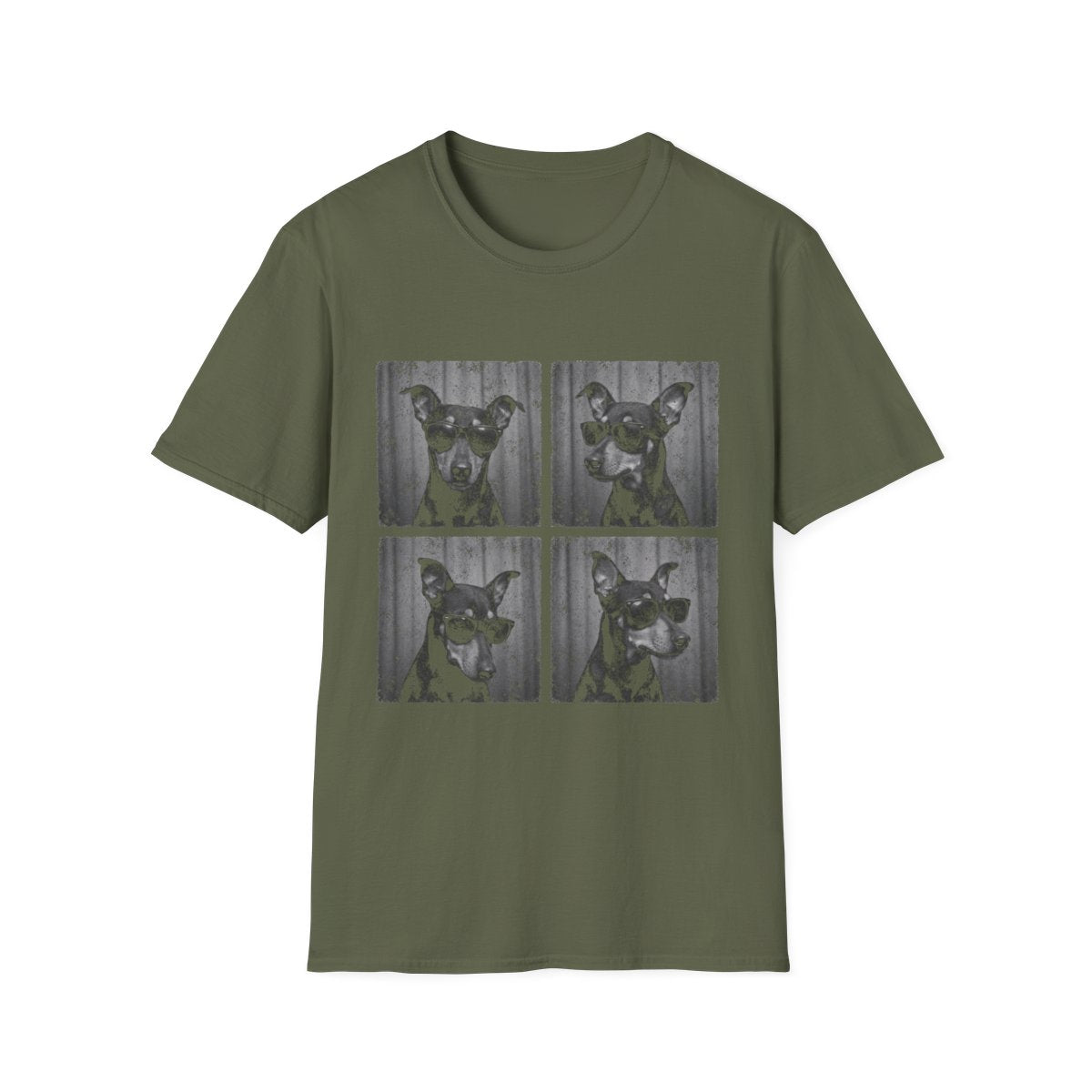 Manchester Terrier Photo Booth Tee - Military Green