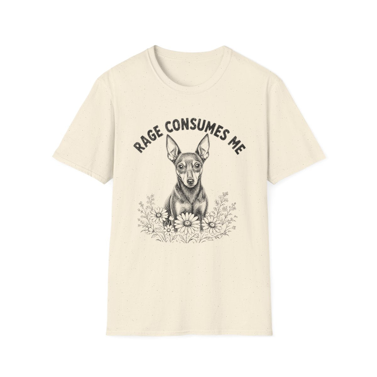 Manchester Terrier Rage Consumes Me Tee - Natural