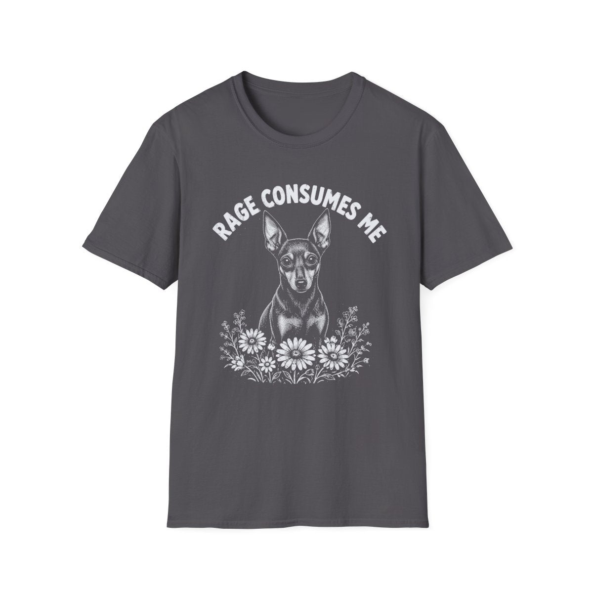 Manchester Terrier Rage Consumes Me Tee - Charcoal