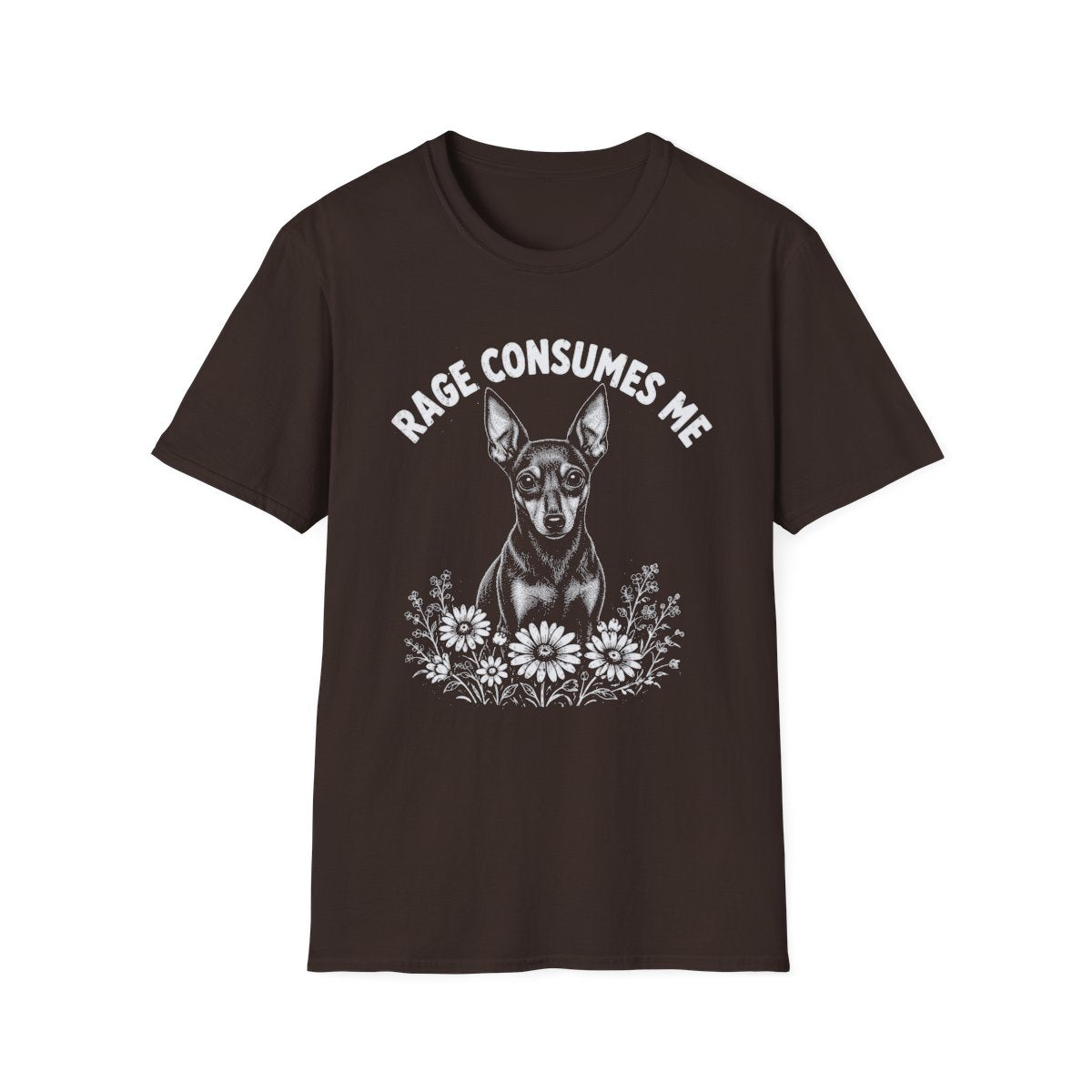 Manchester Terrier Rage Consumes Me Tee - Dark Chocolate