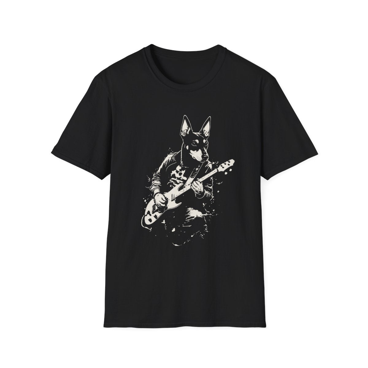 Manchester Terrier Rocking Guitar Tee - Black