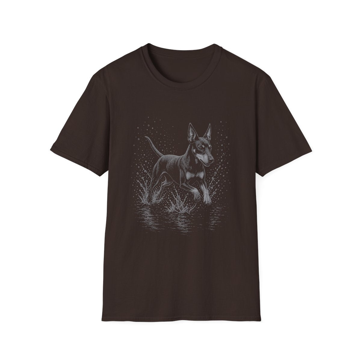Manchester Terrier Water Run Tee - Dark Chocolate