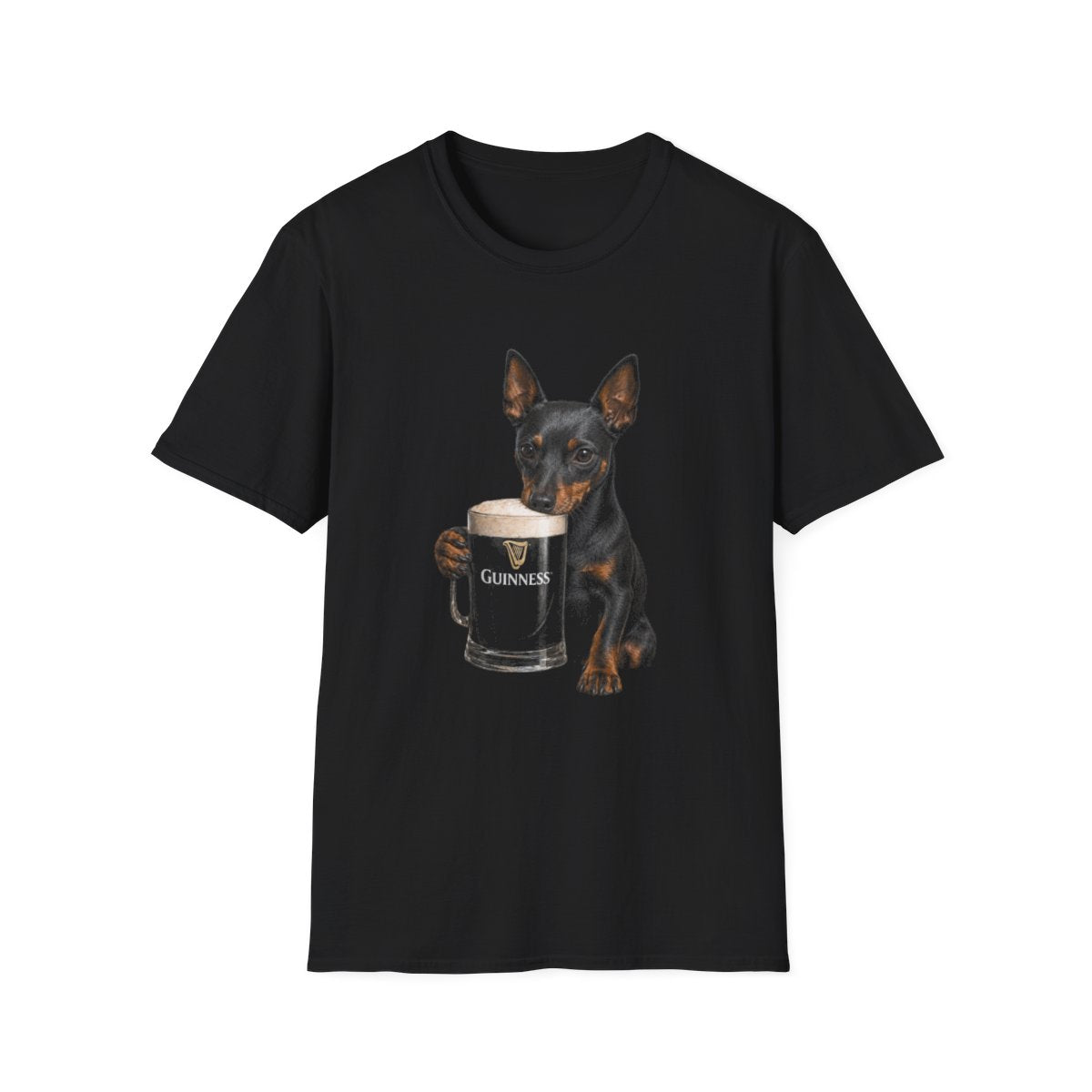 Manchester Terrier With A Pint Tee - Black