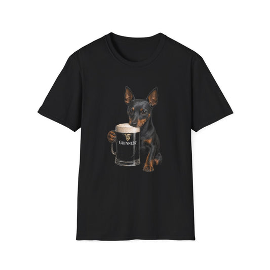 Manchester Terrier With A Pint Tee - Black