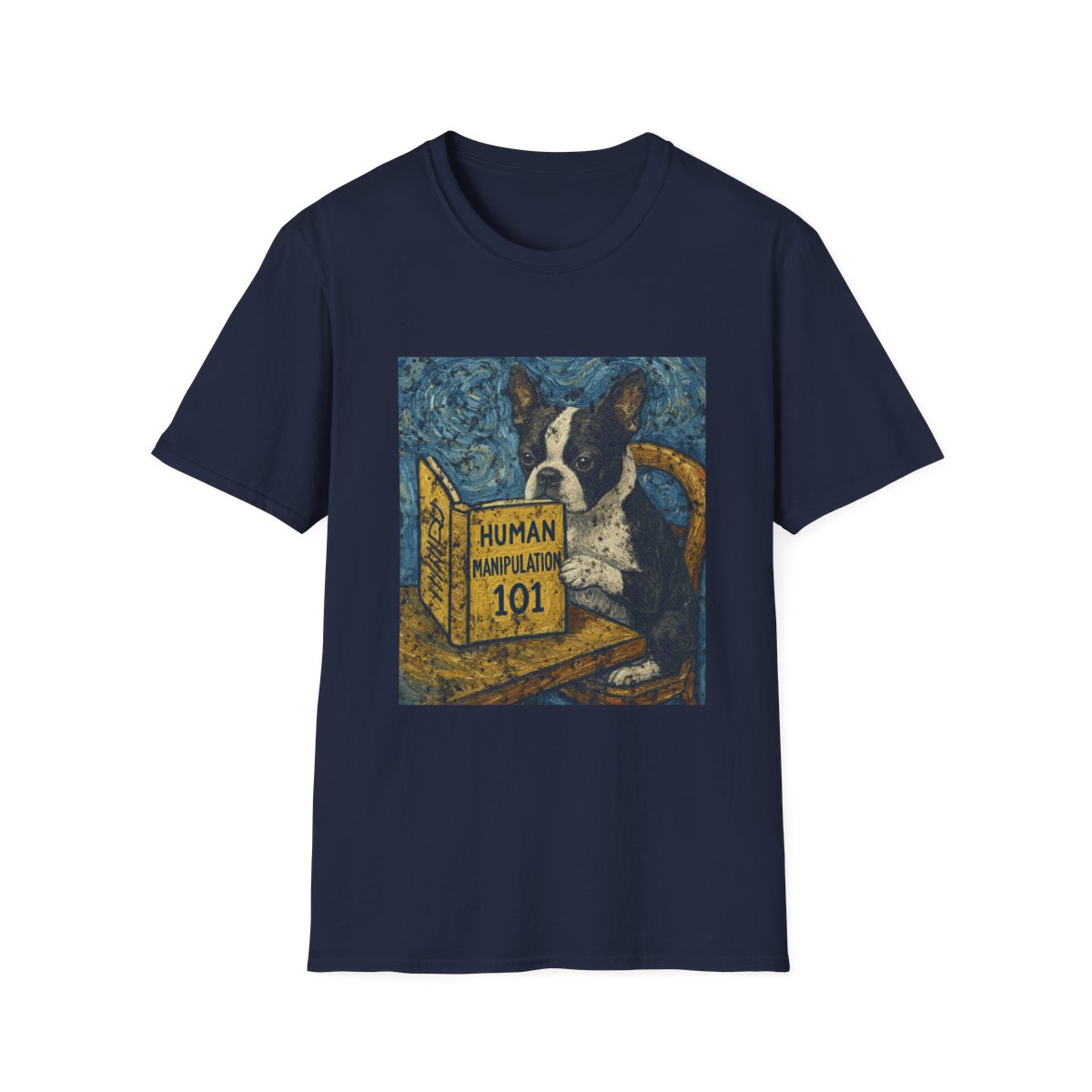 Master Manipulator Boston Terrier Tee - Navy