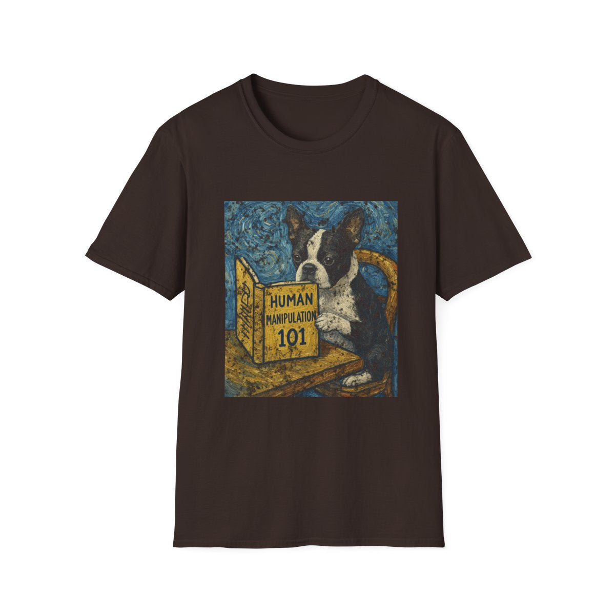 Master Manipulator Boston Terrier Tee - Dark Chocolate