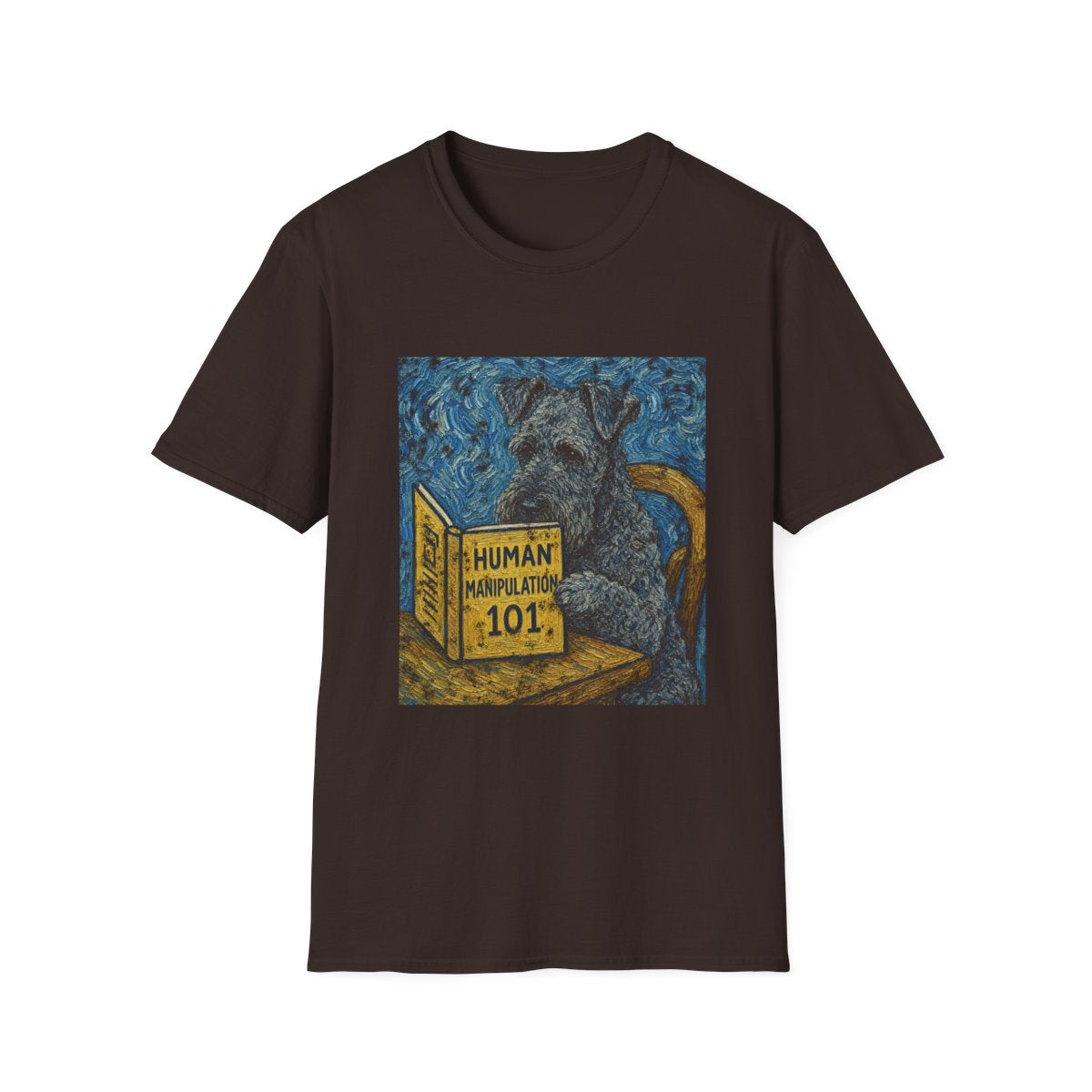 Master Manipulator Kerry Blue Terrier Tee - Dark Chocolate