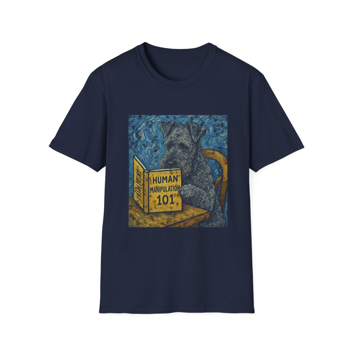 Master Manipulator Kerry Blue Terrier Tee - Navy