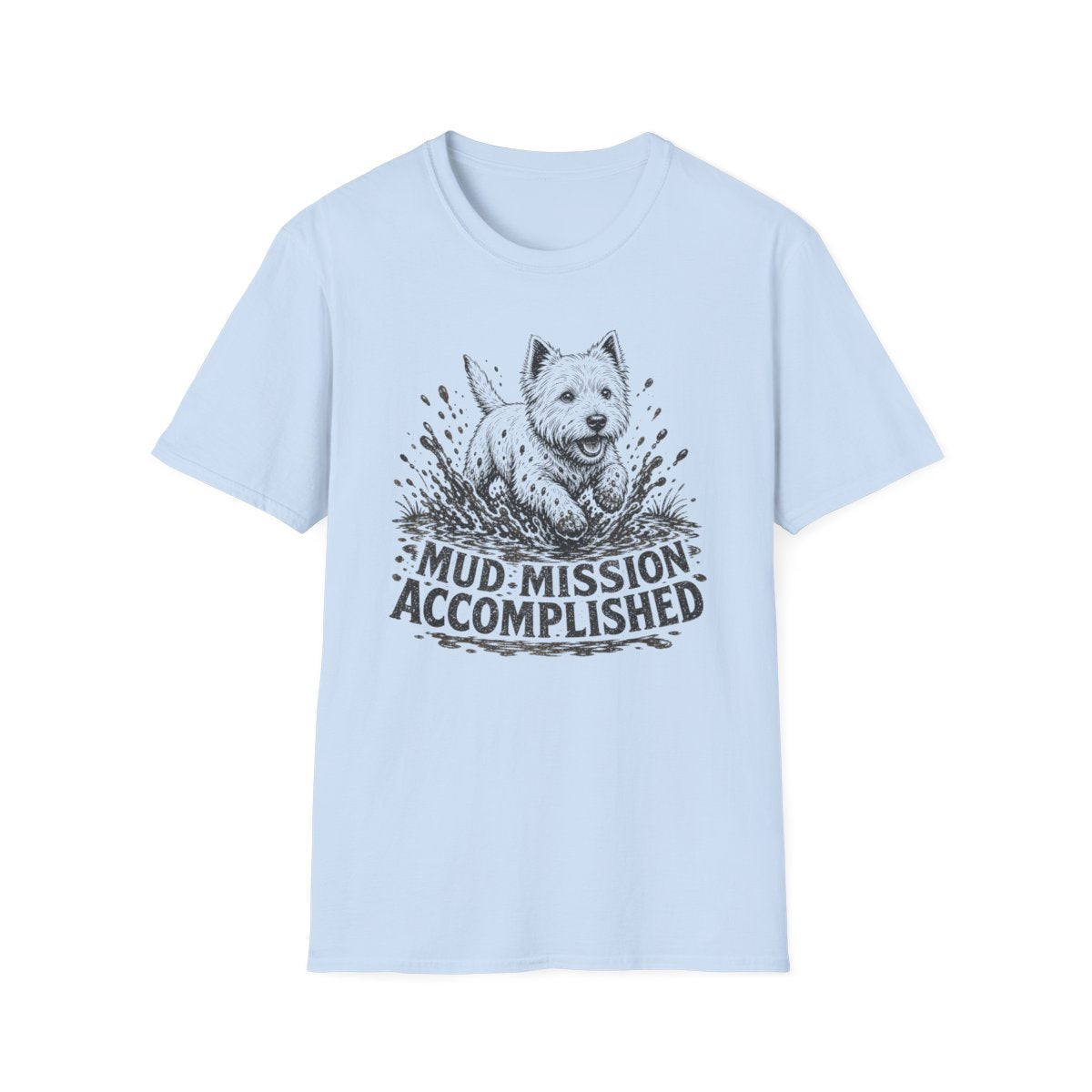 Mud Mission Westie Tee - Light Blue