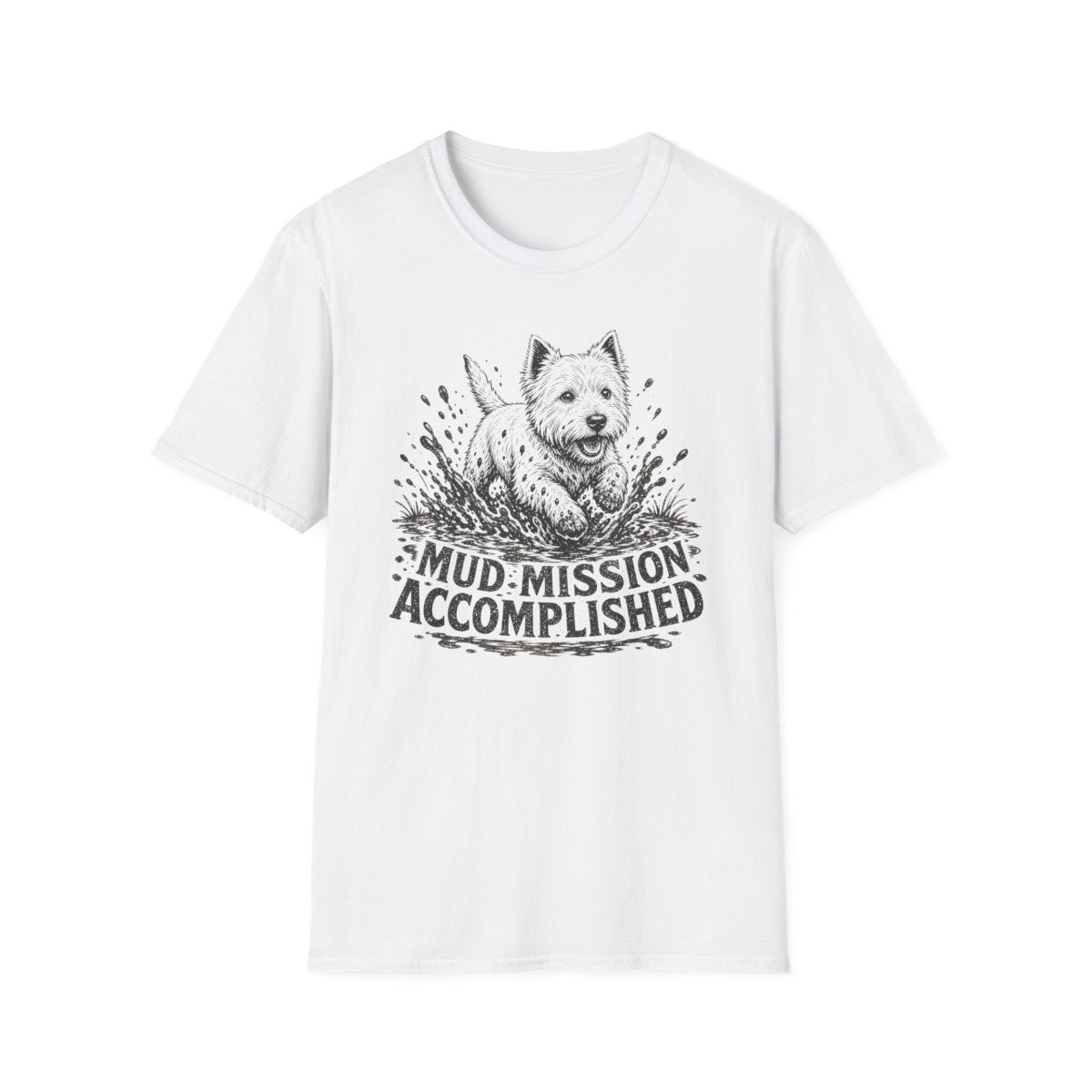 Mud Mission Westie Tee - White