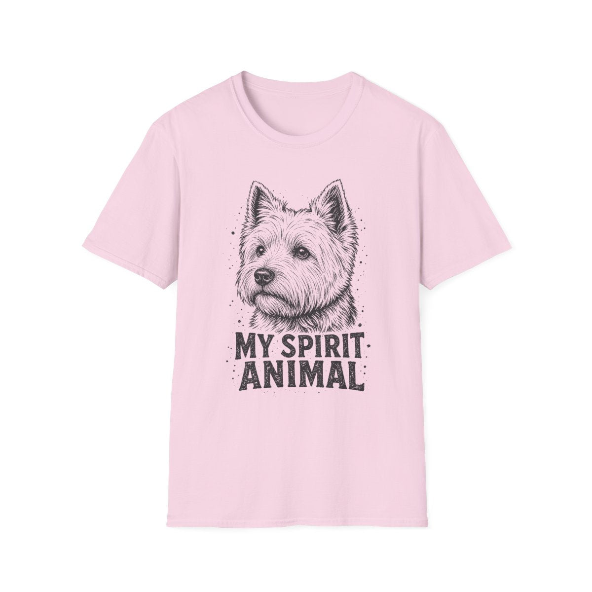 My Spirit Animal Westie Tee - Light Pink
