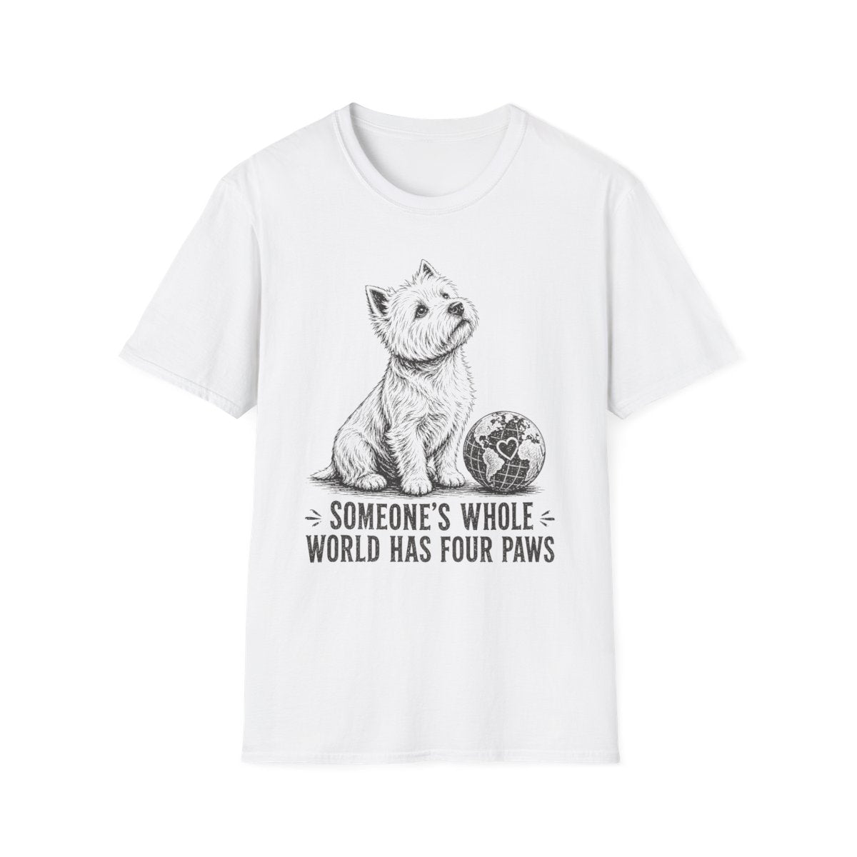My Whole World Westie Tee - White